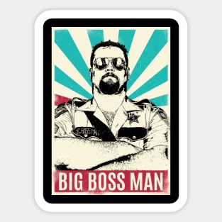 Vintage Retro Big Boss Man Sticker